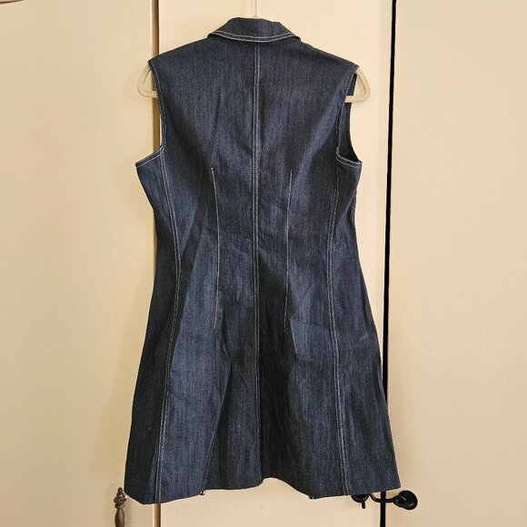 Andrea Rosati Long Sleeveless Denim Vest - Picture 3 of 8